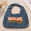 Boujee on a Budget Denim Hobo Bag Women Shoulder Bag