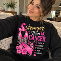 Pink Ribbon Cancer Awareness Sweatshirt with Custom Design Options