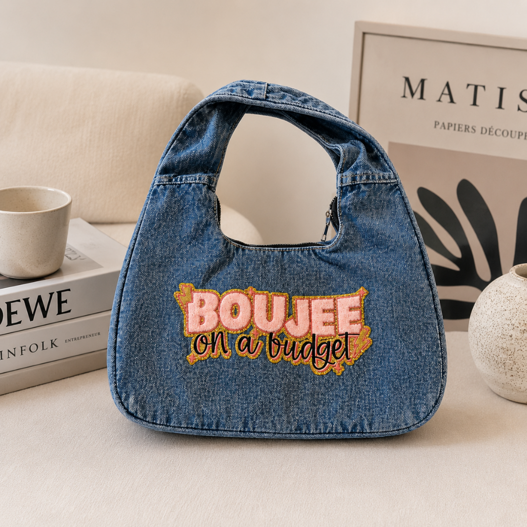 Boujee on a Budget Denim Hobo Bag Women Shoulder Bag