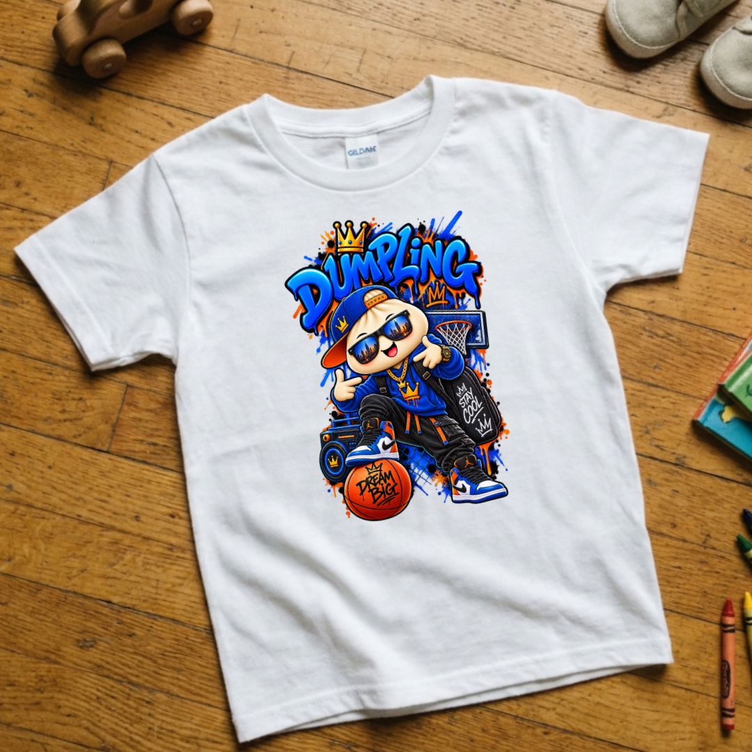 Dumpling Dream Big Stay Cool Kids Graphic Tee