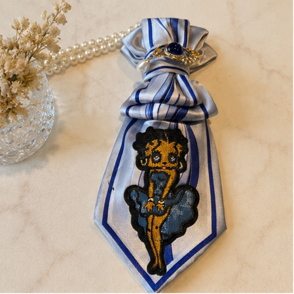 Betty Boop Novelty Necktie Women Bow Brooch Fashion Tie