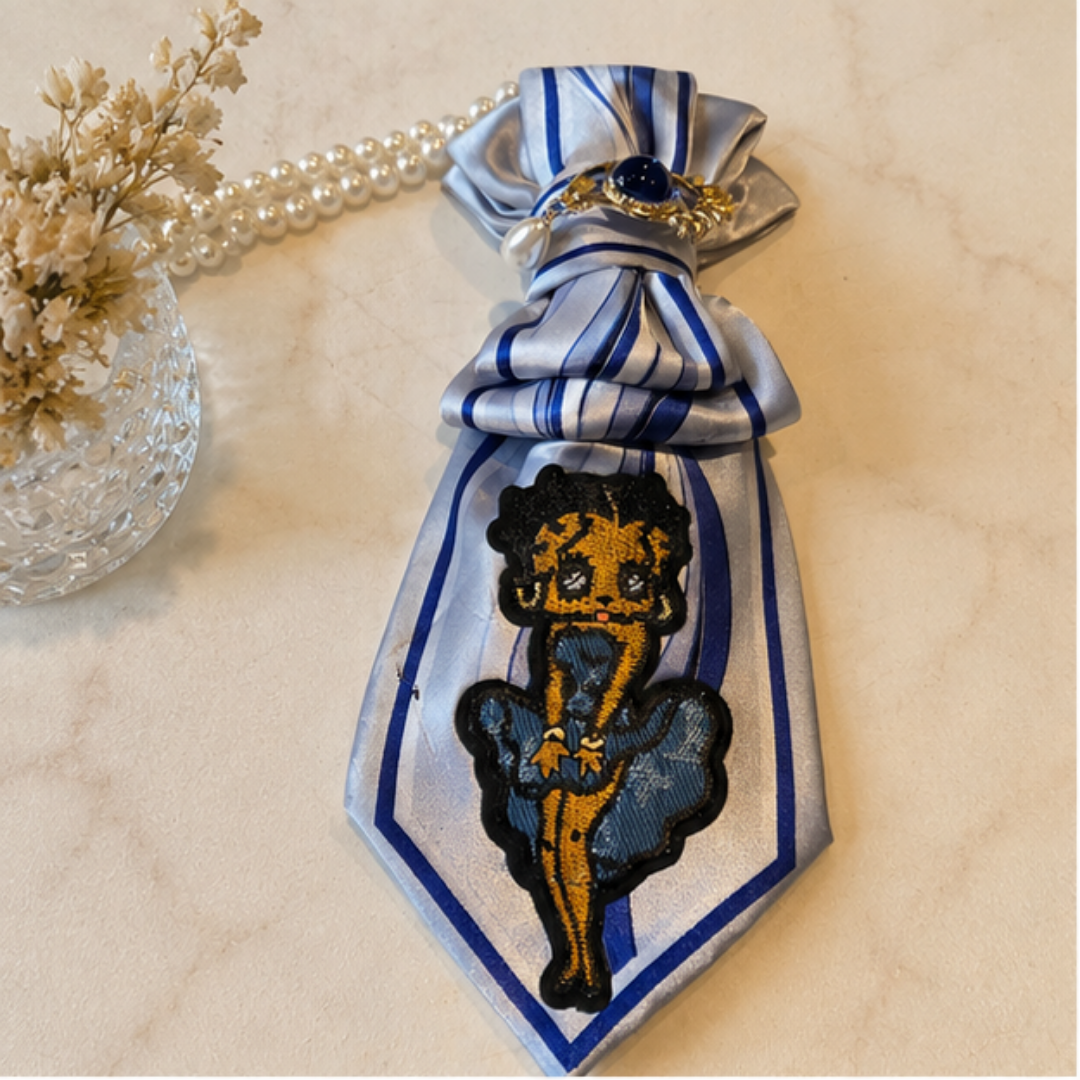Betty Boop Novelty Necktie Women Bow Brooch Fashion Tie