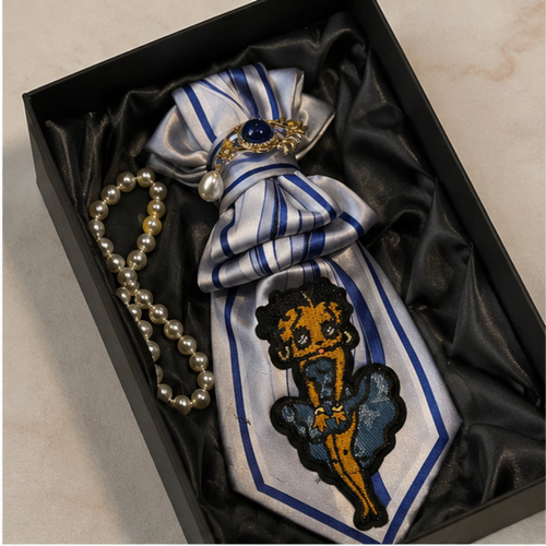 Betty Boop Novelty Necktie Women Bow Brooch Fashion Tie