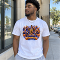 NY Basketball Champion 2026 Team Collage Unisex Graphic Tee | Orange Blue Victory Shirt