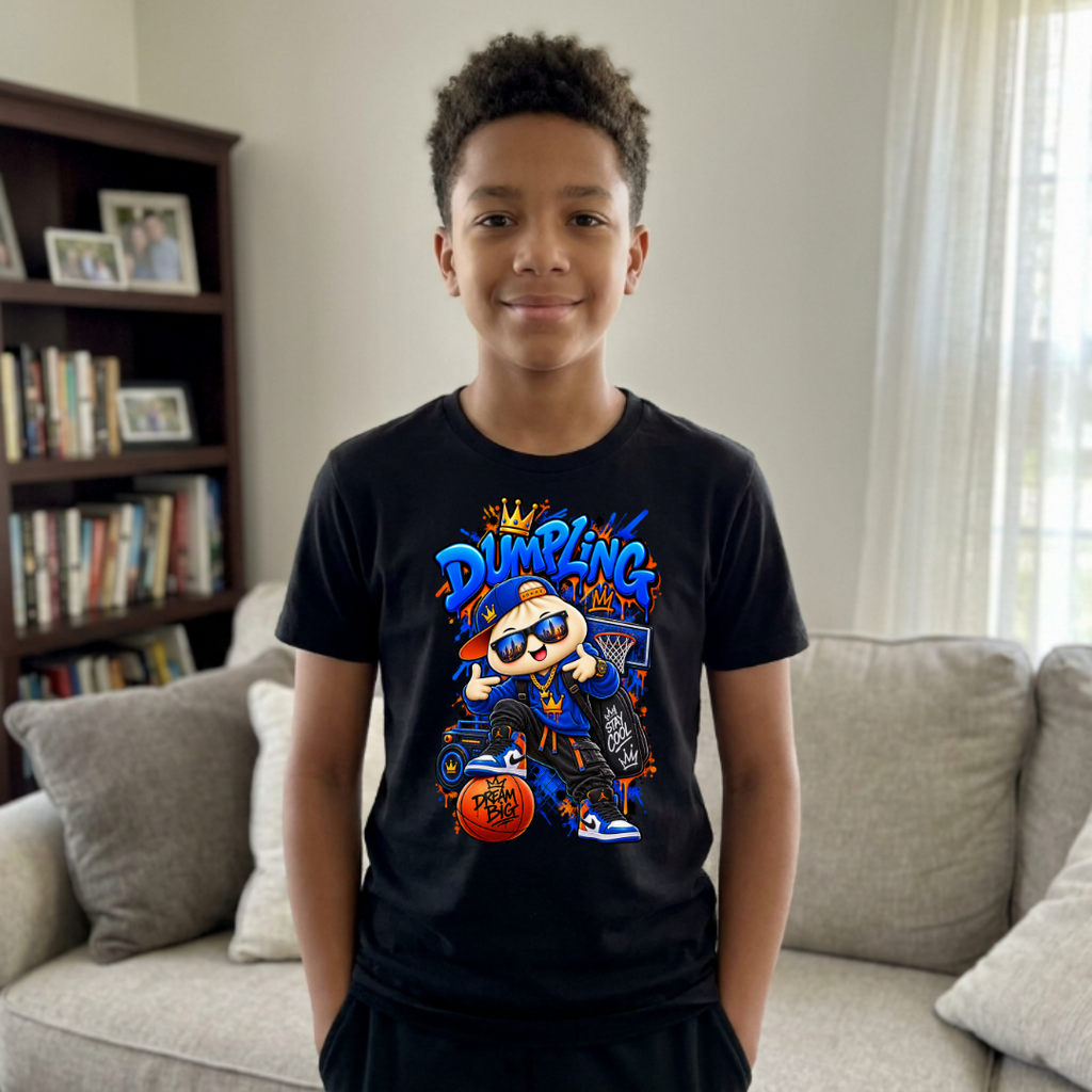 Dumpling Dream Big Stay Cool Kids Graphic Tee