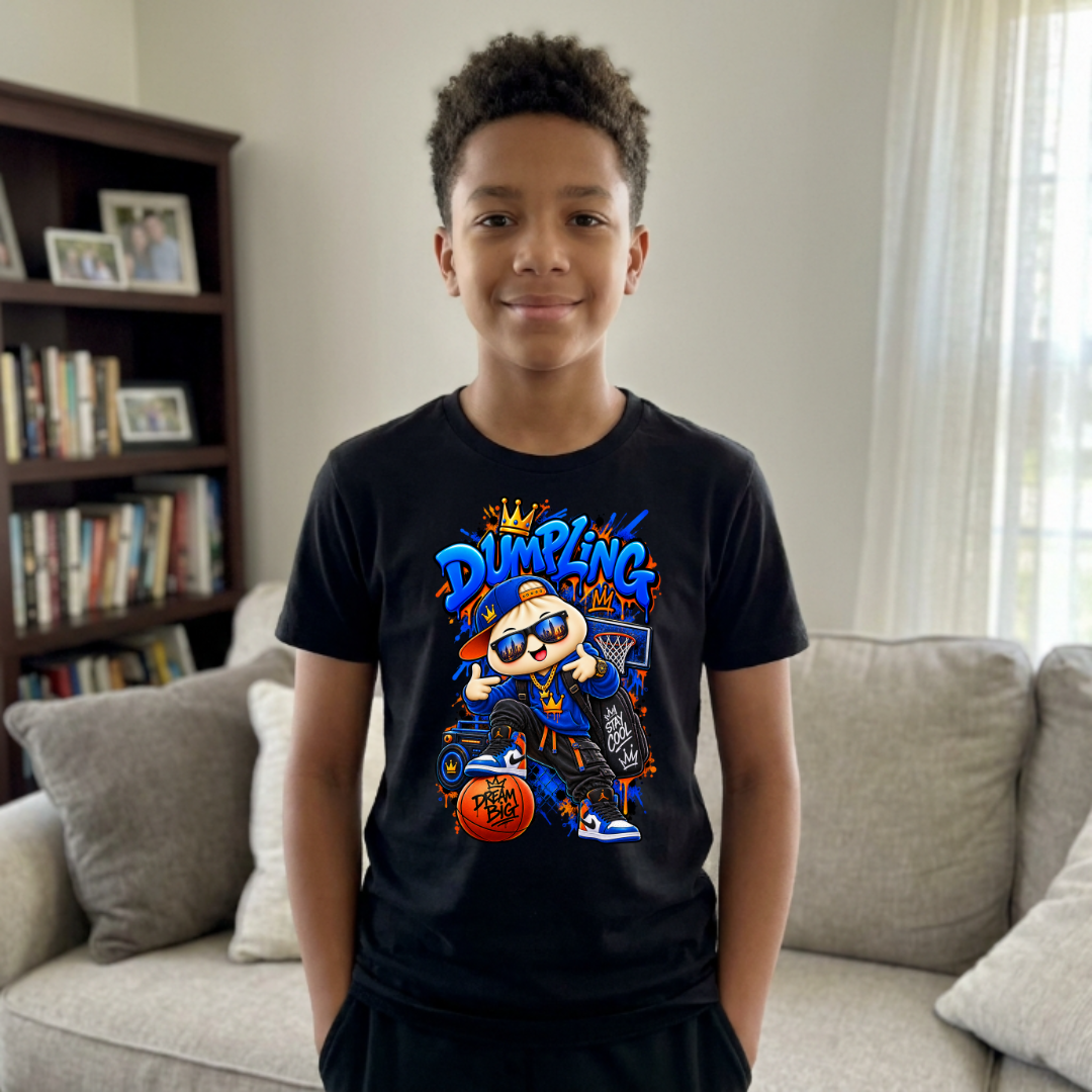 Dumpling Dream Big Stay Cool Kids Graphic Tee