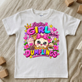 Just a Girl Who Loves Dumplings Kawaii Kids Graphic Tee