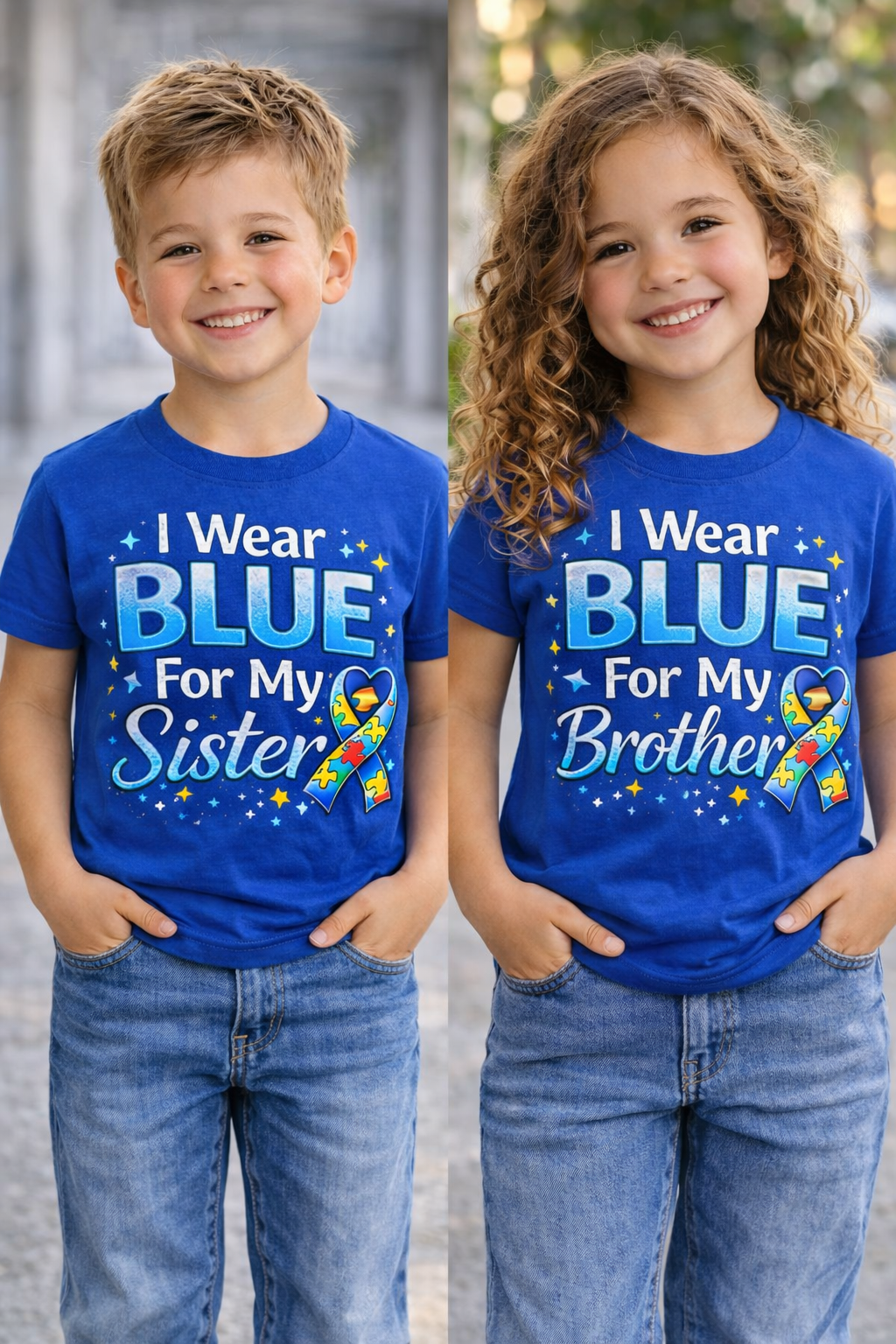 I Wear Blue Autism Awareness T-Shirt