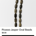 Picasso Jasper Oval Beads.