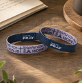 Tap To Pray Wristband Symbols of Faith Taupe