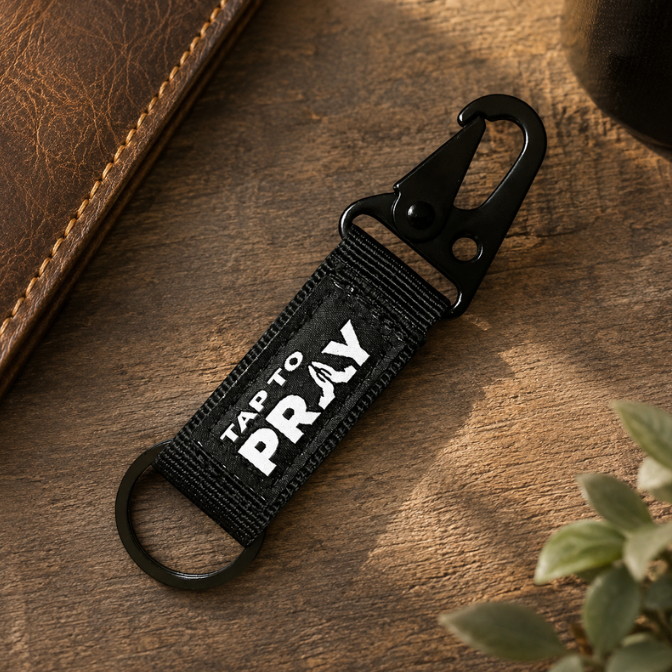 Tap To Pray Tactical Carabiner Keychain