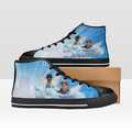 Custom memorial high top sneakers with Mom and Husband memorial design and Always in My Heart message